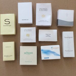 - 10 clear bath shower caps hygienically individually boxed